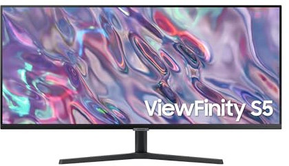 SAMSUNG LS34C502GAUXEN - Monitor 34 ViewFinity S5 S50GC, Ultra WQHD, 3440 x 1440, 21:9, HDR10, Certificado TUV (Eye Care), PBP/Pip, Tasa refresco 100Hz, AMD FreeSync, Diseño sin Bordes, Negro