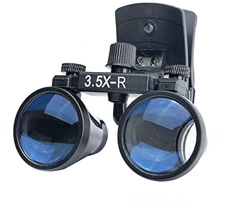 Samnuerly Zahnlupen, tragbare Aufstecklupe 3.5XR Binokularlupen Chirurgische optische Brille DY-110