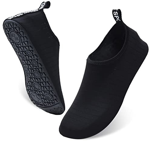 AUXDIQ Schwimmschuhe Badeschuhe Aquaschuhe Surfschuhe Wasserschuhe Strandschuhe Barfuß Schnell Trocknend für Damen Herren