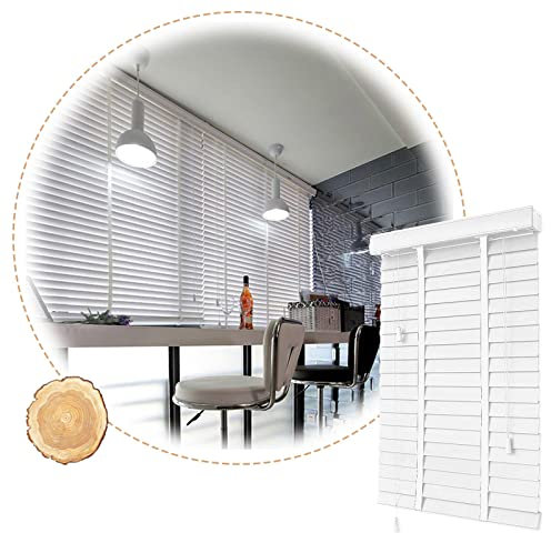 Jolan Holzjalousie Für Fenster,Horizontale Jalousien,Natürliche Massivholz Jalousette,40-150cm Breit,Verdunkelungs-/Wärmedämmungs Jalousetten,Vorhänge Jalousien Für Home Office,W×H-90x150cm/35.5x59in