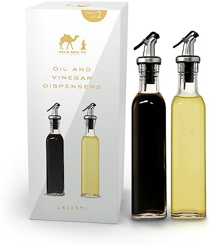 Silk Route Home 2 Pack Oil and Vinegar Dispenser Bottles - 500ml
