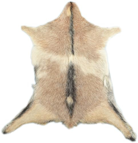 ZIEGENFELL GRAU SCHWARZ CA. 80 x 60 cm DEKO Fell VON KUHFELLE ONLINE