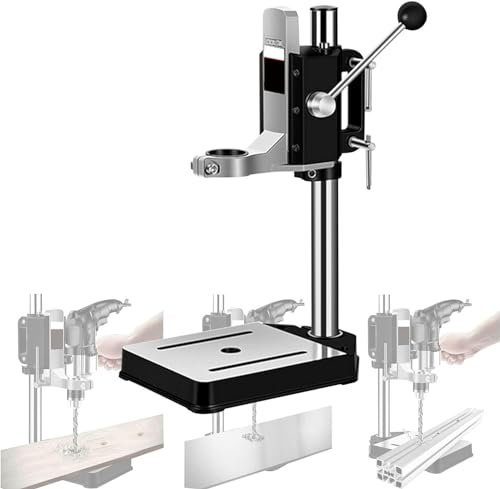 FLTRGO Drill Press Stand Bench Top, Drill Press Stand with Vise, Bench Drill Press Drill Press Stand for Hand Drill, Suitable for Making Vertical Holes with High Precision