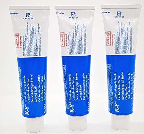 MediSale Bundle - 3 x KY Jelly Sterile Personal Lubricant (82g Each) – Water-Based, Non-Greasy, Fragrance-Free | Long-Lasting Sterile Lubrication for Comfort & Ease