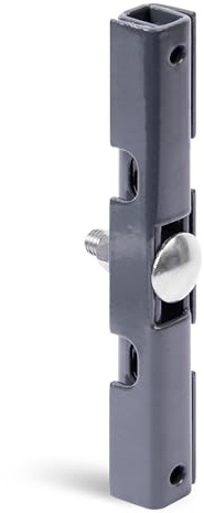 Alberts 825256 Mattenverbinder | für Doppelstab-Gittermatten | anthrazit kunststoffbeschichtet RAL 7016 | 140 x 18 x 15,5 mm | 10er Set