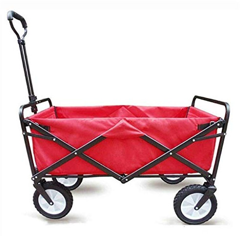 Heavy Duty Foldable Garden Cart Beach Wagon with Wheels for Pulling Hand Cart for Outdoor Use Folding Wagon Truck Wheelbarrow for Gardening
