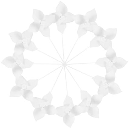 YARNOW 12 Pièces Moulin à Vent Papier Vierge pour Garçon Fille Moulins à Vent à Peindre Soi-même Jouet Girouette Blanc Vierge pour Travaux Scolaires Et Manuels
