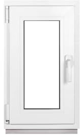 Framex Ventana Para Sótano, de PVC Blanca, 40 x 70 cm (400 x 700 mm) de Ancho x Alto, Doble Acristalamiento, Cristal Transparente (32 mm), Oscilobatiente, DIN Izquierda - Premium