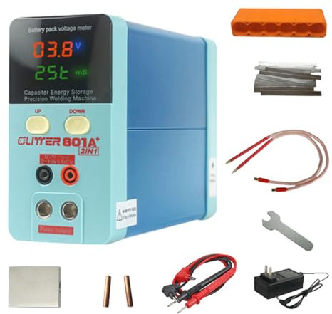 801A+ Cordless Spot Welder 10.6KW Industrial Energy Storage Battery Welding Machine,Portable Precision Pulse Battery Welders with Welding Pen for Battery Pack Construction