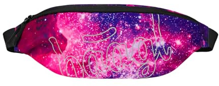 Baagl Riñonera para niños – Riñonera para niños niñas adolescentes – Elegante bolso bandolera de material resistente con cremallera de 2 vías, Galaxia, Fashion