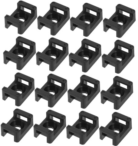 Homoyoyo 100pièces Base De Fixation Pour Serre-câbles Abs Support Câble Noir Facile à Installer Compatible Clips Câble Et Lot