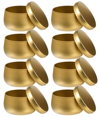 Ciieeo Teedose Aus Weißblech Runde Vorratsdosen Mit Deckel 8Er Set 2.95X1.97X1.97 in Für Losen Tee Süßigkeiten Kerzen Perlen Schmuck Bastelaufbewahrung
