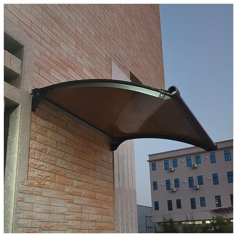 Auvent de Porte d'Entrée Évier,auvent marquise de porte d entrée,Marquise Soleil de Balcon,Toit de Porte d'entrée en Aluminium et Polycarbonate,Solide Polycarbonate,2.5mm(150x260cm/59x102in)