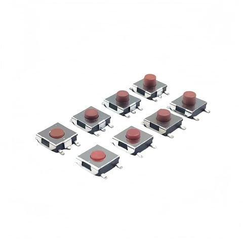 20/100 piezas 6 * 6 * 2,5/3,1/3,7/4,3 mm SMD interruptor 4/5 pines pies táctil micro interruptor pulsador interruptores rojo 6x6 interruptor táctil(3.1MM,4PIN_20PIECES)