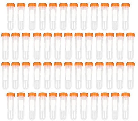 Tubes à centrifugeuse 50 ml de tubes transparents de couvercle à vis en plastique durable pour expériences de laboratoire