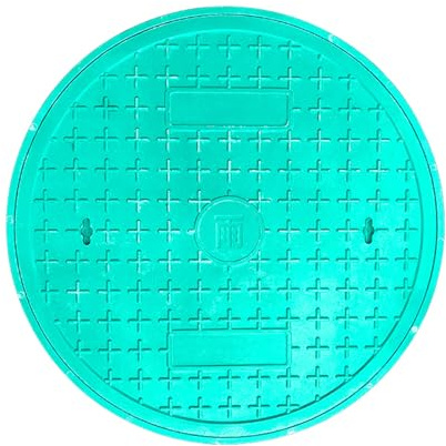 Couvercle de Regard pour Piétons en Résine, Couvercle et cadre de lavabo renforcé pour utilisation dans la cour, Renforcé en Acier, pour Allées, Parcs et éColes(50CM/19.6IN)