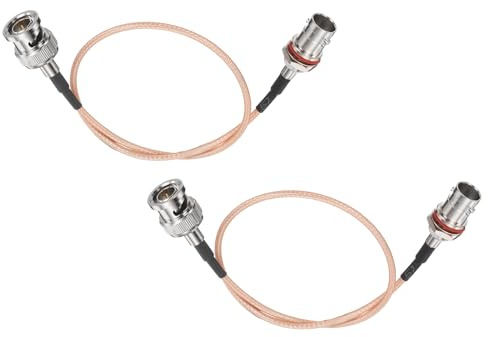 sourcing map Cavo 3G-SDI, BNC maschio a femmina, cavo HD-SDI, 75 Ohm, RG179, cavo coassiale per videocamera, per telecamere di sorveglianza CCTV e sistemi di trasmissione, arancione, confezione da 2
