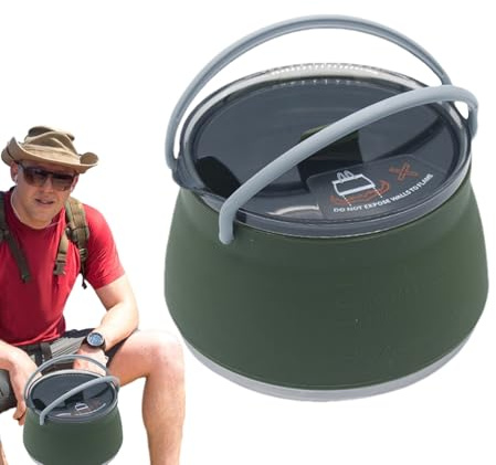 Bouilloire pliable, pot d'eau pliable | Bouilloire de voyage en silicone, de Camping de randonnée Portable, cafetière de Camping compacte pour le en plein air, la randonnée et les vo
