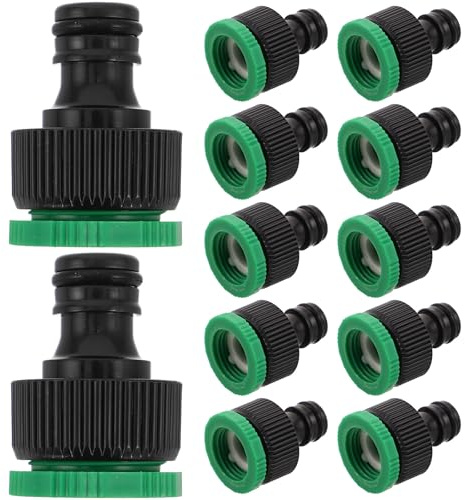 Yardenfun Kit de 25 Conectores rápidos para riego por Goteo - Conectores rápidos para Manguera de Agua - Adaptador de Manguera de jardín de 1/2'' a 3/4'' - Acoplamiento para riego
