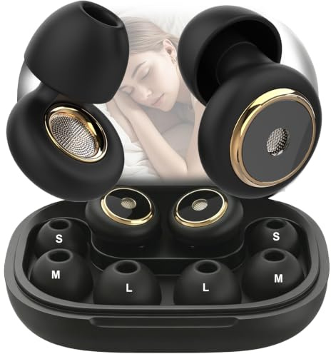 Ohrstöpsel zum Schlafen,Geräuschreduzierende Earplugs, Weiche und Wiederverwendbare Silikon ohrenstöpsel,Gehörschutzstöpsel mit 3 Ohrenkappe für Schlaf,Konzentration,Geräuschempfindlichkeit-Schw-