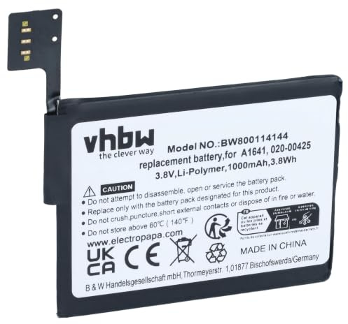 vhbw Akku kompatibel mit Apple iPod Touch 6 | A1574 MP3-Player Musik Player (1000 mAh, 3,85 V, Li-Polymer)