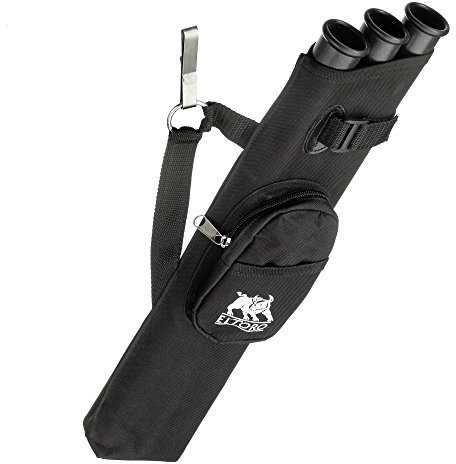 elToro Seitenköcher MIDI mit 3 Röhren und Tasche - Farbe: schwarz