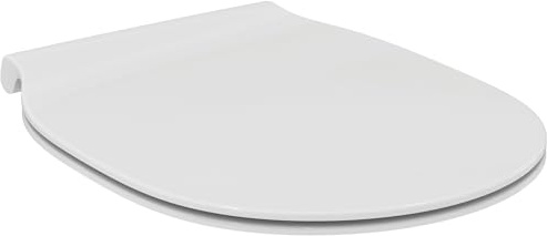 Ideal Standard Connect Air Toilet seat and Cover, Rounded Shape, seat with Soft-Close Mechanism and Quick-Release Function for Easy Cleaning, Scratch-Resistant duroplast – White (365x445x50 mm)