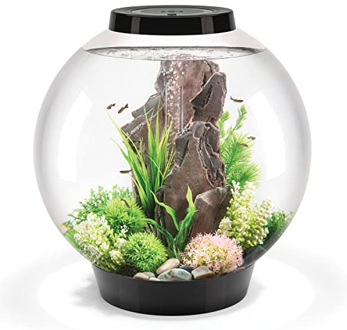 biOrb 72011 CLASSIC 60 LED negro - acuario decorativo completo con sistema de filtrado, iluminación LED y grava cerámica de resistente cristal acrílico