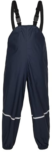 Fort - Splashflex Bib 'N' Brace - Navy - 9-10 Years - Waterproof Kids Overalls - Adjustable Braces - Windproof - Bib and Brace Overalls - Waterproof Suits for Children