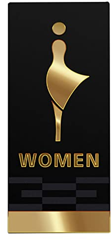 YANYUESHOP Toilettenschilder für Männer und Frauen, Badezimmertürschilder, Toilettenwanddekoration, 3D-Acryl-Unisex-WC-Dekoration, für Büros, Unternehmen und Restaurants