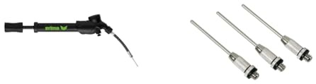 Erima Ballpumpe Pumpe mit Luftdruckmesser & Zubehör VENTILNADELN 3 STK., alusilber, One Size, 731307