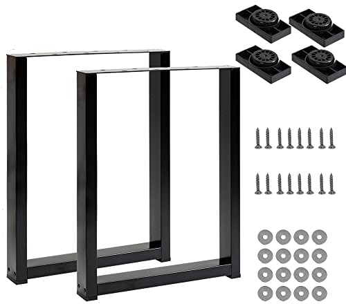 Thanaddo 2 Stück Tischbein Metall Möbelfüße für Sitzbank, Industrial Tischgestell Tischkufen, Tischbeine für DIY Sitzbank, Esstische