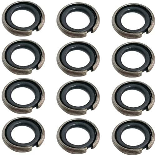 OSALADI Anillo De Retención De Llave De Impacto Con Junta Tórica Juego De 12 Anillos De Retención Y 12 Anillos De Goma Accesorios Para Vaso De Llave Eléctrica Y De Aire