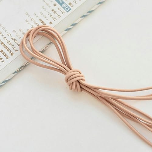 10 metros 2,5 mm banda elástica redonda colorida cuerda elástica redonda banda de goma línea elástica accesorios de costura DIY-6-2,5 mm-10M