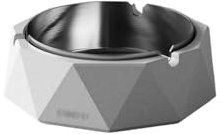 Cendriers Cendrier à revêtement en acier inoxydable amovible en ciment, anti-cendres volantes, cendrier à cigares d'intérieur for cigarettes, cendrier d'extérieur facile à utiliser Aspirateur de Fumée