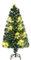 COSTWAY 4FT/5FT Pre-Lit Christmas Tree, Fiber Optic Artificial Xmas Trees with Warm White Shape-Adjustable Star Lights and Top Star, Christmas Decoration for Home Office Holiday Party Decoration (4FT)