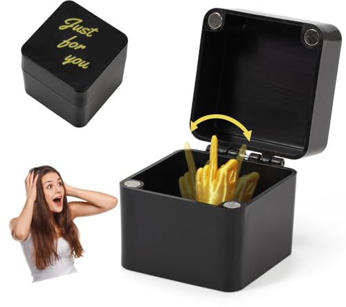 Pop Up Middle Finger in a Box Funny Prank Gift | Christmas Novelty Fun Prank Gift for Friends Desk Home Decoration