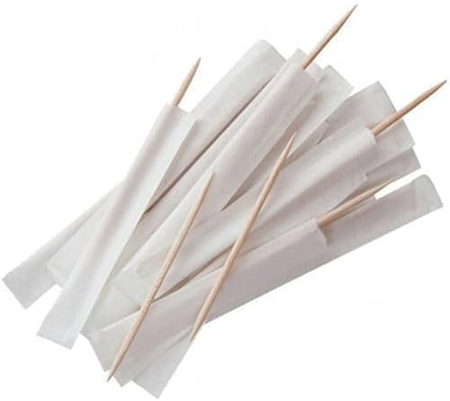 RCIUJEL Palillos de dientes empaquetados individualmente, con extremos dobles, adecuados para cenas, banquetes, eventos, cenas (500,6,6 cm)