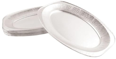 Healthy Home 20 x 17 inch Foil Platters Large Aluminium Foil Platter Serving Party Trays Oven and Freezer Safe Reusable Serving Platter Set
