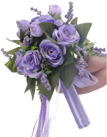 Bouquet per Matrimoni, 8*10 Pollici Bouquet Di Fiori Artificiali Rosa, Bouquet Da Sposa per Il Matrimonio, Tenendo Fiores, Fiori Finti Artificiali per Matrimoni, Decorazione Casa, Fiori Di Proposta