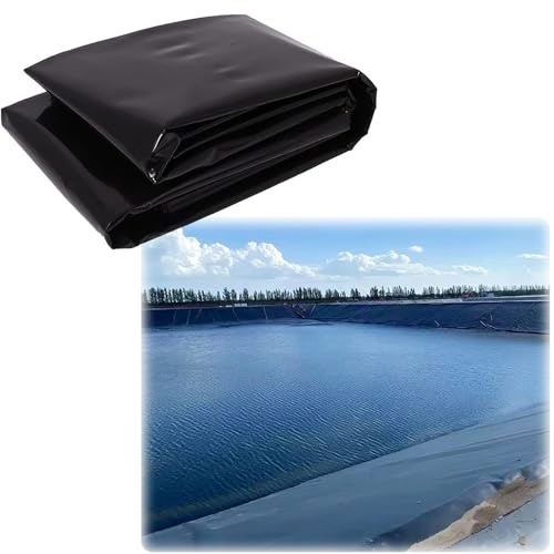 Revestimiento de estanque negro resistente de 0,12 mm - 3 m x 10 m para estanques al aire libre, peceras, arroyos, fuentes y cascadas de jardín, forro impermeable de polietileno de alta densidad