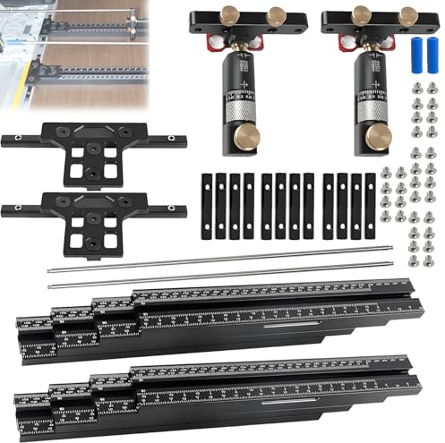 Système De Guidage Parallèle, Rail Guidage Parallèle Pour Le Travail Du Bois Avec Butée D'Inclinaison Micro-Réglable Et Calibrage à Zéro Pour Scies Plongeantes Pour Festool Pour Makita Pour Milwaukee