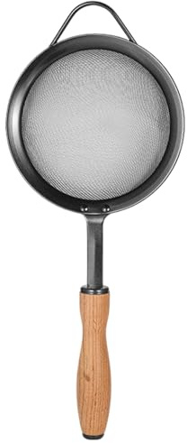Setaccio Fine-msh Con Maniglia | Setaccio Da Cucina In Acciaio Inox Con Punto Fine | A Sette, Filtro, Drenaggio E Risciacquo | Ideale Per Pasta, Riso, Farina, Caffè E Altro | Inserto Robu