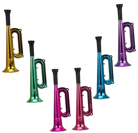 ERINGOGO 12 piezas Trompetas Plásticas para Fiesta Juguetes para Instrumentos Musicales para Animar Eventos y Partidos de Fútbol