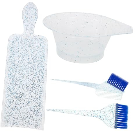 SMASOLO Kit de Tinte para Cabello con Cuenco y Cepillo Doble Función Set de Mezcla Cómodo y para Peluquería Profesional Coloración y Diseño Estilizado Azul