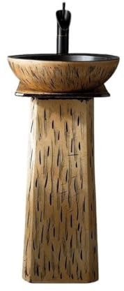 HXZJUIKL Lavabo De Pedestal, Lavabo De Columna para Baño Retro, Lavabo De Pie para El Hogar, Lavabo De Pedestal para Baño