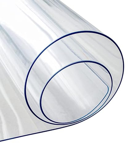 Zorplex Transparent Skrivbordsunderlägg 60x40x0.15 cm, PVC Skrivbordsunderlägg med Rundade Kanter, Halkfritt och Vattentätt Bordsskydd, Hållbart Skrivunderlägg för Kontor, Hem och Skola (60x40cm)