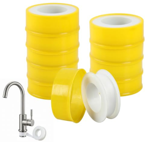 Zlokdraxy 10 rollos cinta teflón, 15mm x 15m, -60°C a +240°C, PTFE