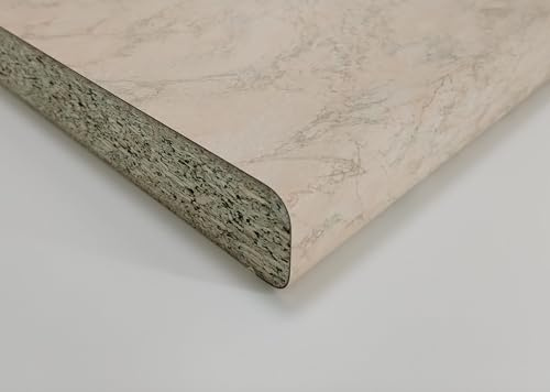 Top Cucina Niagara rosa 38 mm in Laminato HPL – Piano Lavoro Cucina Idrorepellente Profondità 60 cm, Resistente a Graffi Calore Acqua e Vapore – Varie Misure (cm 120 x 60)