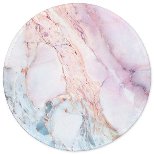ITNRSIIET Tappetino per Mouse con Base in Gomma Antiscivolo, Bordi cuciti resistenti, Scorrimento Facile, Resistente agli Schizzi, Pratica e Facile da Pulire, Marmo rosa